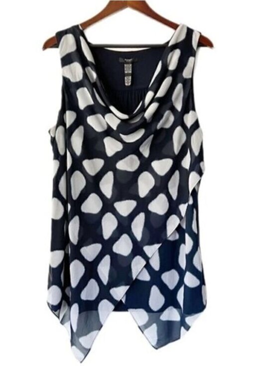 Tops - Women Chiffon Front Sleeveless Top
